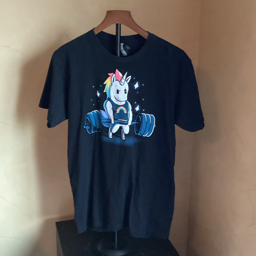 Navy Unicorn Powerlifting Tee